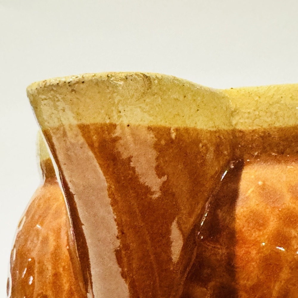 Vintage Watt‎ Pottery Stoneware Pitcher 7"  Tan & Burnt Orange Textured 1950's - Picture 13 of 13